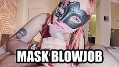 Venetian Mask Blowjob POV – Latina Sucks Until Cum