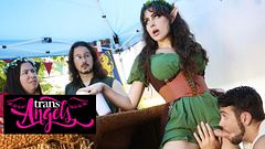 TRANS ANGELS - Rana Katana Serves Dante Colle A Medieval Fantasy With Sneaky Blowjob And Hard Anal