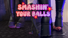 Smashing Your Balls in Platform Knee High Boots