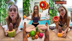 Grapefruit Blowjob (All Fruits Blowjob Series with Kylie Island)