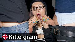 KILLERGRAM - Demona Dragon Drops To Her Knees For A Blowbang And Receives Multiple Hot Cum Shots