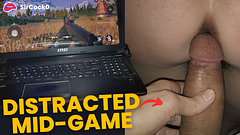 I Make Her Slip My Cock Between Cheeks Mid-Game (Amateur Assjob Distraction Tease)