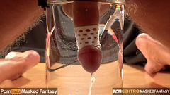 Left Alone: Mistress bound her Slave to an EStim Milking Device to make him Cum in the Water