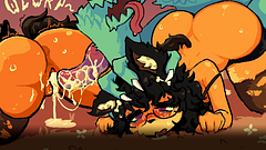 Gamer Girl Gets Knotted By A Werewolf (Her Pussy Is Filled To The Brim With His Semen)