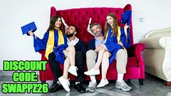 Graduating Virgins Maya Woulfe And Myra Moans Lose It To Each Other's Stepdads