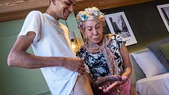 tattooed 81 year old mom is totaly shocked