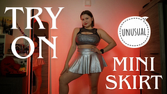Curvy Mini Skirt Haul - Shiny Silver, Sparkly Tinsel, Transparent Blue and Fluffy Tutu