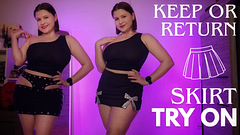 New Mini Skirts Haul - Biker Style, Leather Look, Sparkly and Bows - Keep or Return?