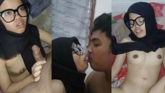 Bercinta dengan pacarku cewek hijab yang hyper