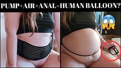 Belly inflation pornstar: too big for XXL… her belly grew out of control