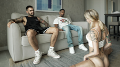 wife gets stretched out by hubby's black friend from the gym