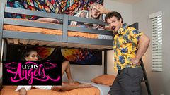 Hostel Peeper Gets Some Dick / TransAngels