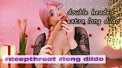 Sexy librarian sloppy throat training