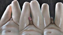Oiled Cock Attractive Butt Pretty Thighs Slippery Skin Masturbating