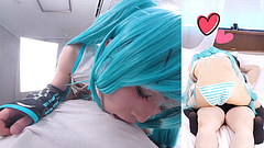 💙Hatsune Miku Bikini Cosplay Fuck, Blowjob Cowgirl Hentai Shemale Asian Femboy trans p2