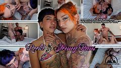 Trans Boy Rocki & Trans Girlfriend Stormy Buns Take Stepbro's Cock & Facial To Keep Him Quiet