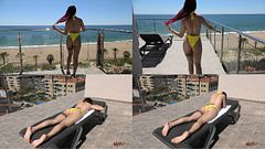 Shana Grimoire x Solougo, Oiled Bikini Massage on the Rooftop, Day 17