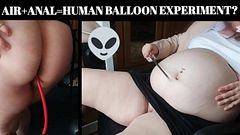 Belly inflation & a teacher solved work stress with a foot pump and anal air