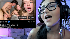 😳 Eden Ivy "Meets Gattouz0" - Rough Doggystyle, Deepthroat, Female Orgasm & Cum Facial - ASMR Porn React of ItSweetShay