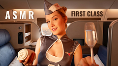 First Class Flight Attendant Gives You a Special Service✈️ ASMR