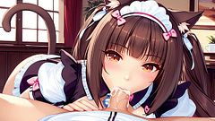 Chocola served a customer perfectly at the cafe