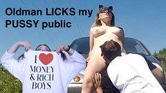 Porn story - My wife showed her tits and... to an old man in the park in front of me and made me a cuckold!.