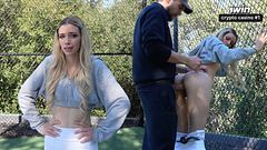 Desperate high school teen offers her petite young pussy to perverted tennis coach for college scholarship - Hope Heaven