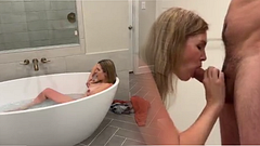Next Door MILF Gets Caught Then Sucks Neighbor's Cock - Holly Jane