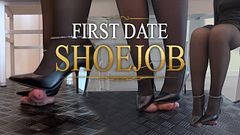 First Date Shoejob in my Black Stiletto Heels - Cock Balls Crush Trample, Shoejob, Bootjob, CBT, Ballbusting, Trampling, Stomping