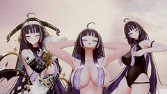 Thicc Elf VTuber Outfit Change Until Nude | Air Hentai MMD