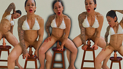 Ripped 60yo GILF Rides Mounted Dildo & Moans – Athletic Granny Solo