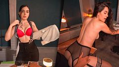 A very sexy detective knows how to get her suspects to talk.