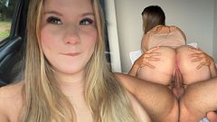 Coqueteé con el conductor de Uber durante el trayecto y él aceptó mi cuerpo como parte del pago - SEXO CON DESCONOCIDO