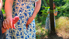 HANDJOB in PUBLIC - Stranger Woman Caught me Masturbating and Makes Me Cum!
