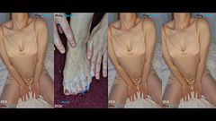 Every time I got on top and played with my feet until covered – full compilation 😳💦