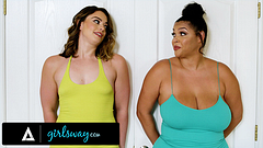 GIRLSWAY - Curvy Babes Sophia Burns & Ashlyn Peaks Meet While Hiding & Explore Instant Chemistry