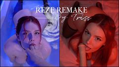 "Reze" pool scene turned to hard POV fuck - Anime cosplay. TrissBliss in cinematic remake