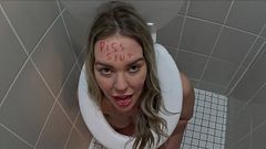 BLONDE PISS DRINKING SLUT TURNS INTO HUMAN TOILET FOR OLD FAT DADDY | DADDYSCOWGIRL