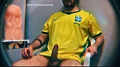Horny Brazilian Stroking at My Desk with a Male Toy (Teaser)