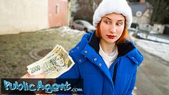She nervously takes off her clothes in front of a stranger in POV - Public Agent
