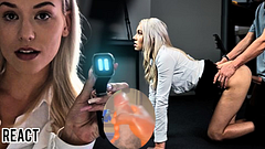 REACT: Beautiful Blonde Doctor Gets used and Begs for Cock - Freeze Time Stop Sex Creampie