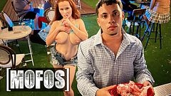 MOFOS - Thick And Gorgeous Teen With Huge Tits Red Eviee Cheats On Her Boyfriend Burrito Guy