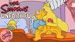 Unfaithful wife cheats on her husband with an old man with a huge cock - Jazziuu Simpsons animations Marge