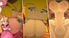 Huge ass of the UNFAITHFUL gardener's wife - Jazziuu Minecraft Peach Mario