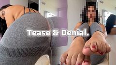 Femdom JOI: Edging, teasing, and orgasm denial—worshipping my feet and my big ass is the obsession of inferiors like you.