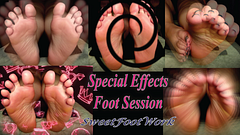 SweetFootWork Special Effects Mesmerizing Foot Session – Empty Your Mind and Be An Obedient Footboy for My Big Feet – Im Your Foot Mistress Now